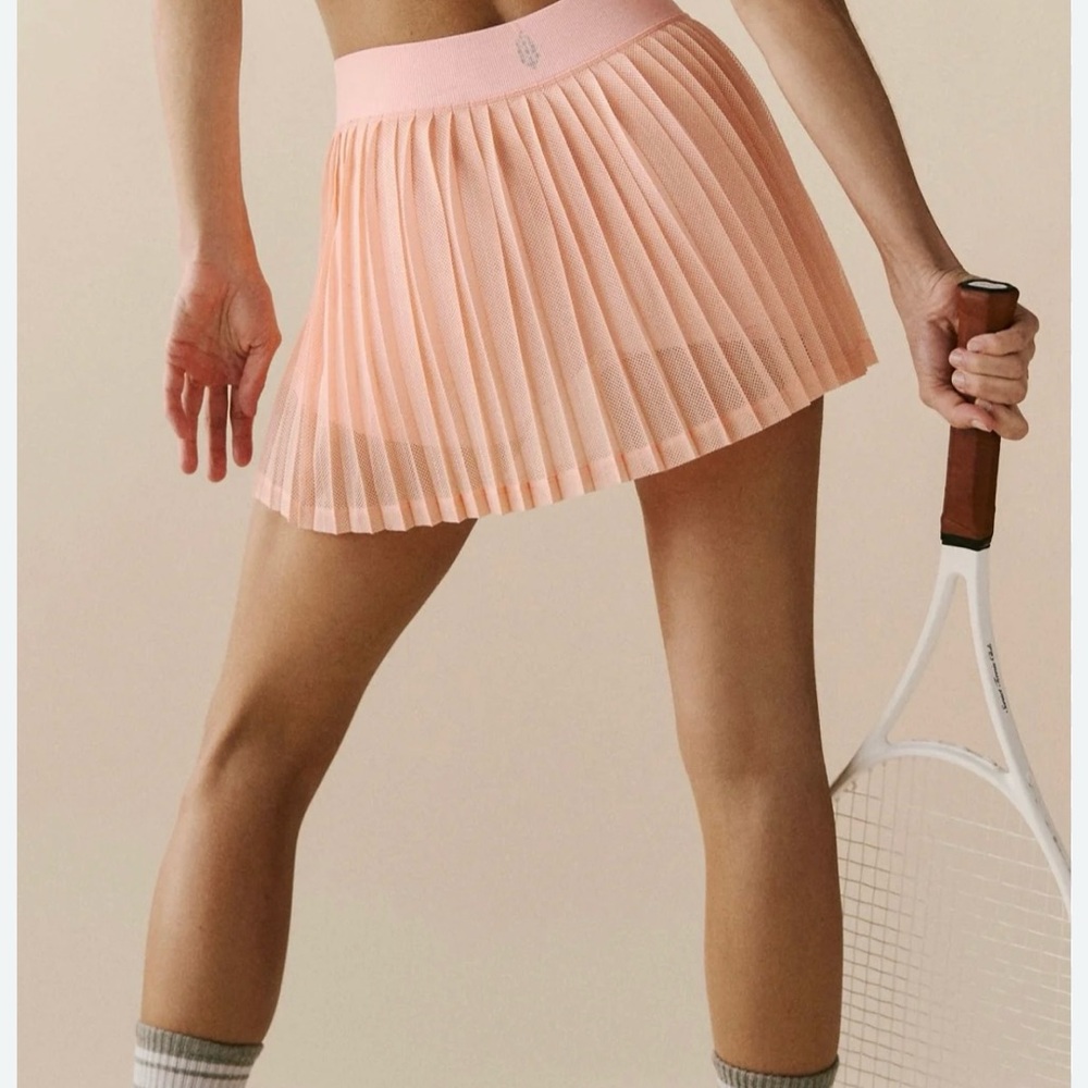 FP Movement by Free People Pleated Tennis Skort in Blush Pink